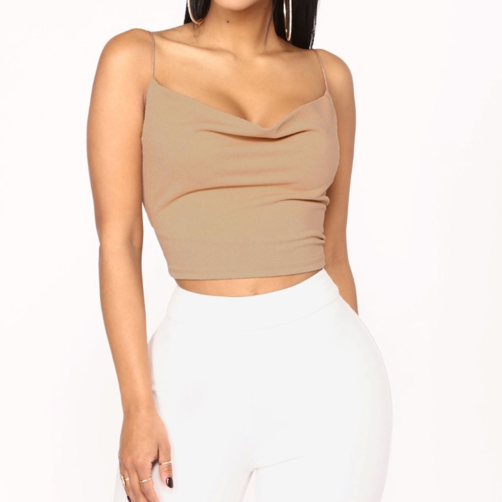 Too Cool Girl Tank Crop Top - Nude